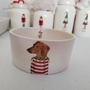 🎅🤶🎄 NEW RAE DUNN CHRISTMAS DOG BOWL 🎄🤶🎅